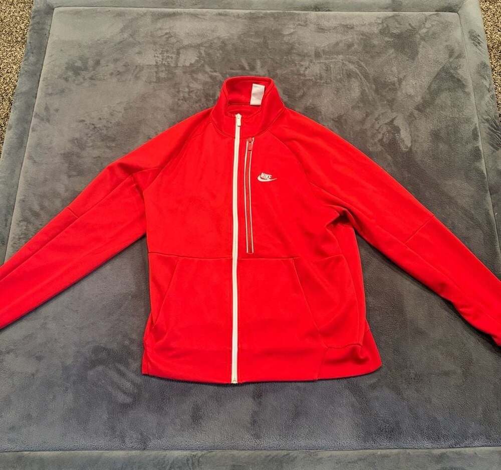 Nike Sportswear Full Zip Track Jacket Red Size Large